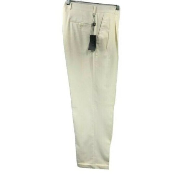 VINCI Men's Ivory Dress Pants Pleated Size 32 - Picture 3 of 4